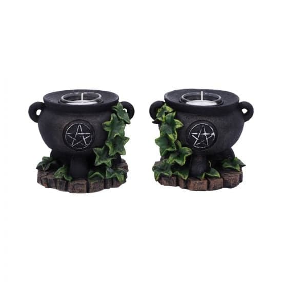 Ivy Cauldron Candle Holder 11cm