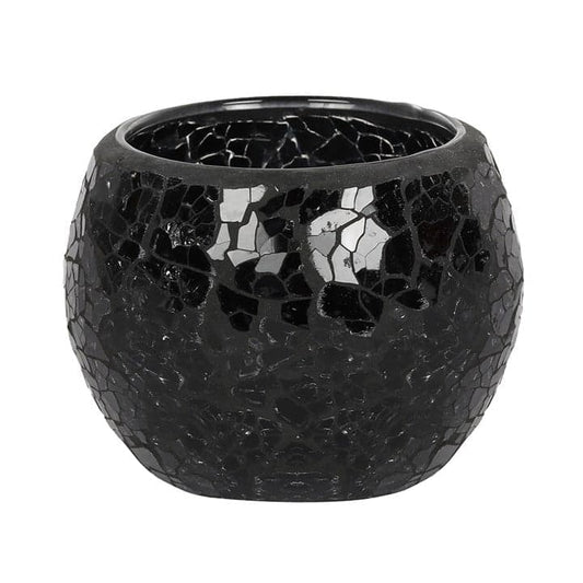 Small Black Crackle Glass