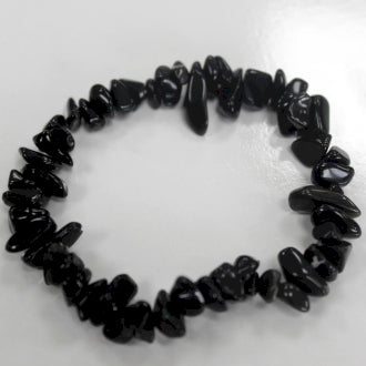 Black Agate Chip Stone Bracelet
